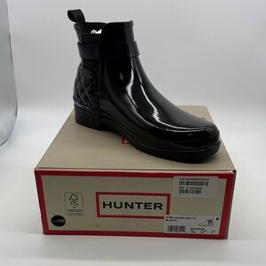 Hunter Women's Refined Gloss Quilt Chelsea Boots
